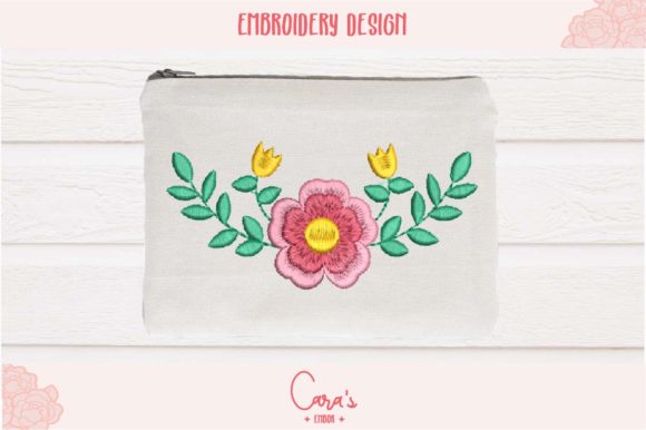 Mia Flowers Embroidery Design