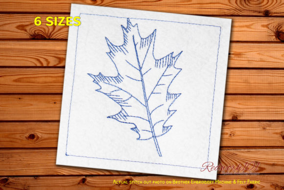Pin Oak Leaf Redwork Review